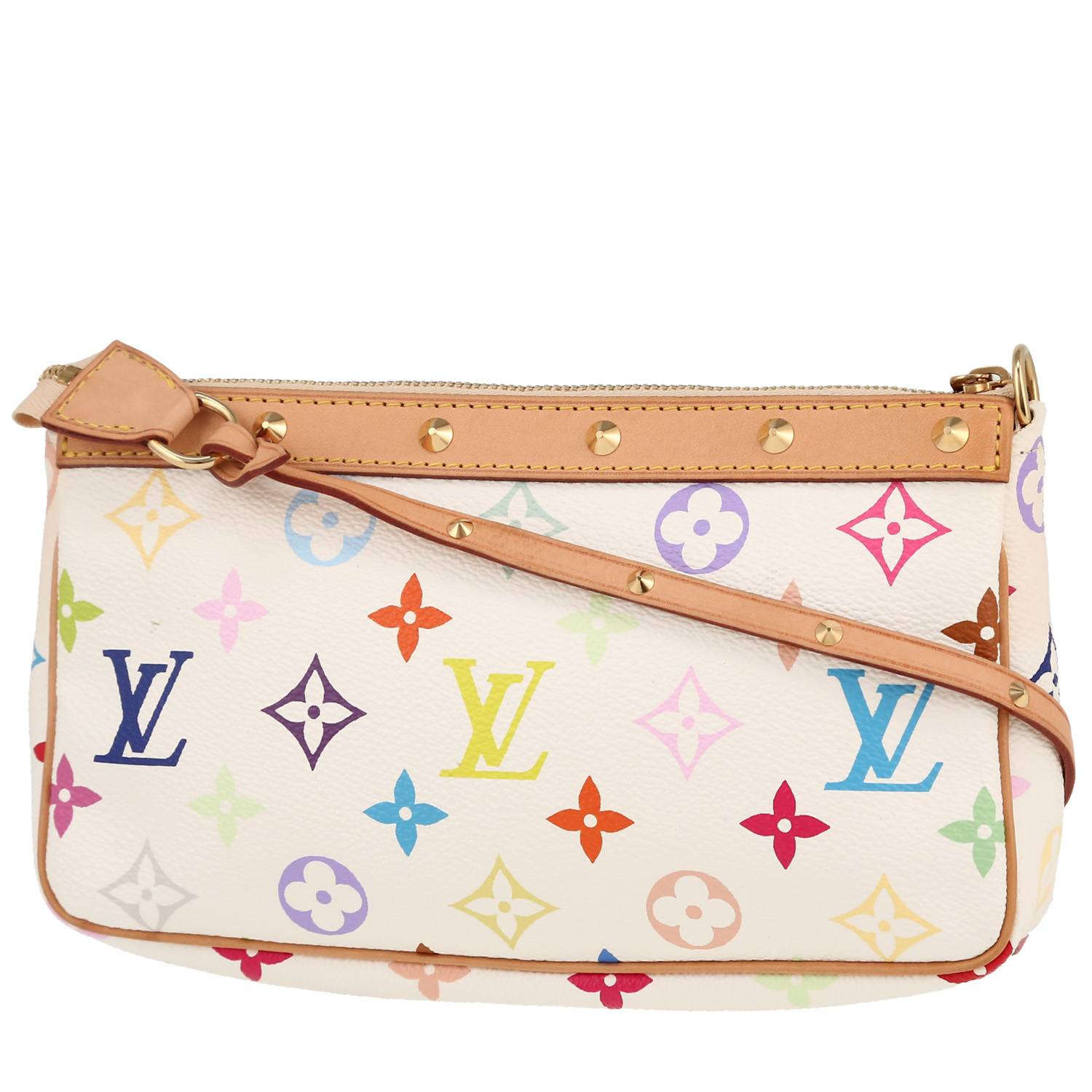 Borsa Louis Vuitton  Editions Limitées in tela monogram multicolore e pelle naturale