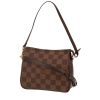 Sac bandoulière Louis Vuitton   en toile damier ébène et cuir marron - 00pp thumbnail