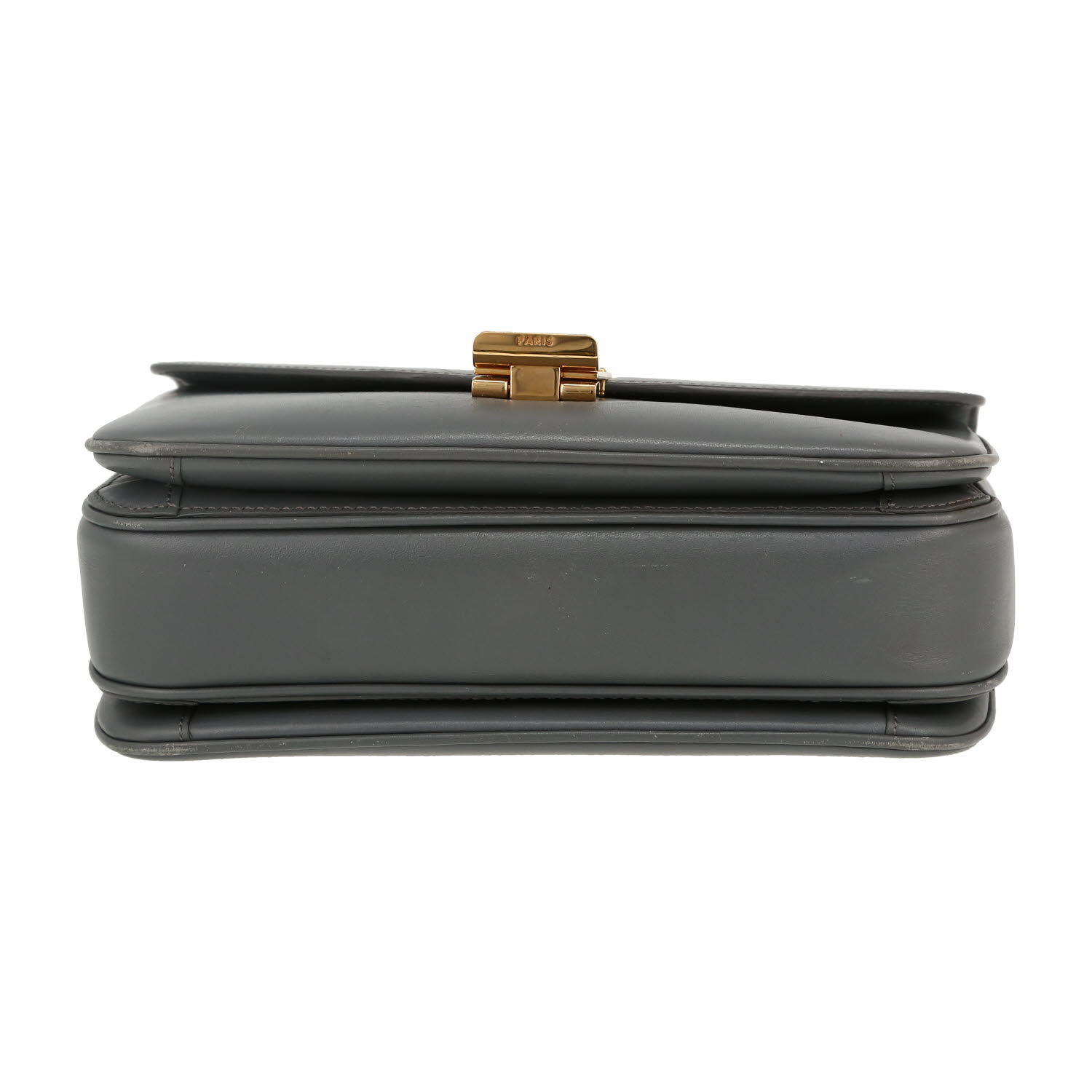 Borsa a tracolla Celine  C bag in pelle grigia - Detail D1