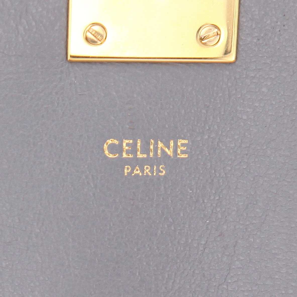 Borsa a tracolla Celine  C bag in pelle grigia - Detail D2