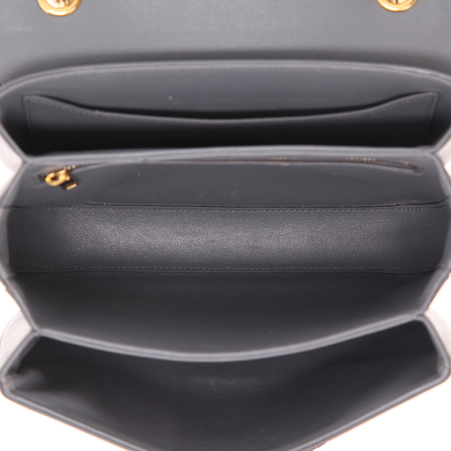 Borsa a tracolla Celine  C bag in pelle grigia - Detail D3