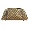 Chanel  Mademoiselle handbag  in gold patent quilted leather - 360 thumbnail