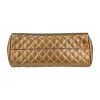 Chanel  Mademoiselle handbag  in gold patent quilted leather - Detail D1 thumbnail