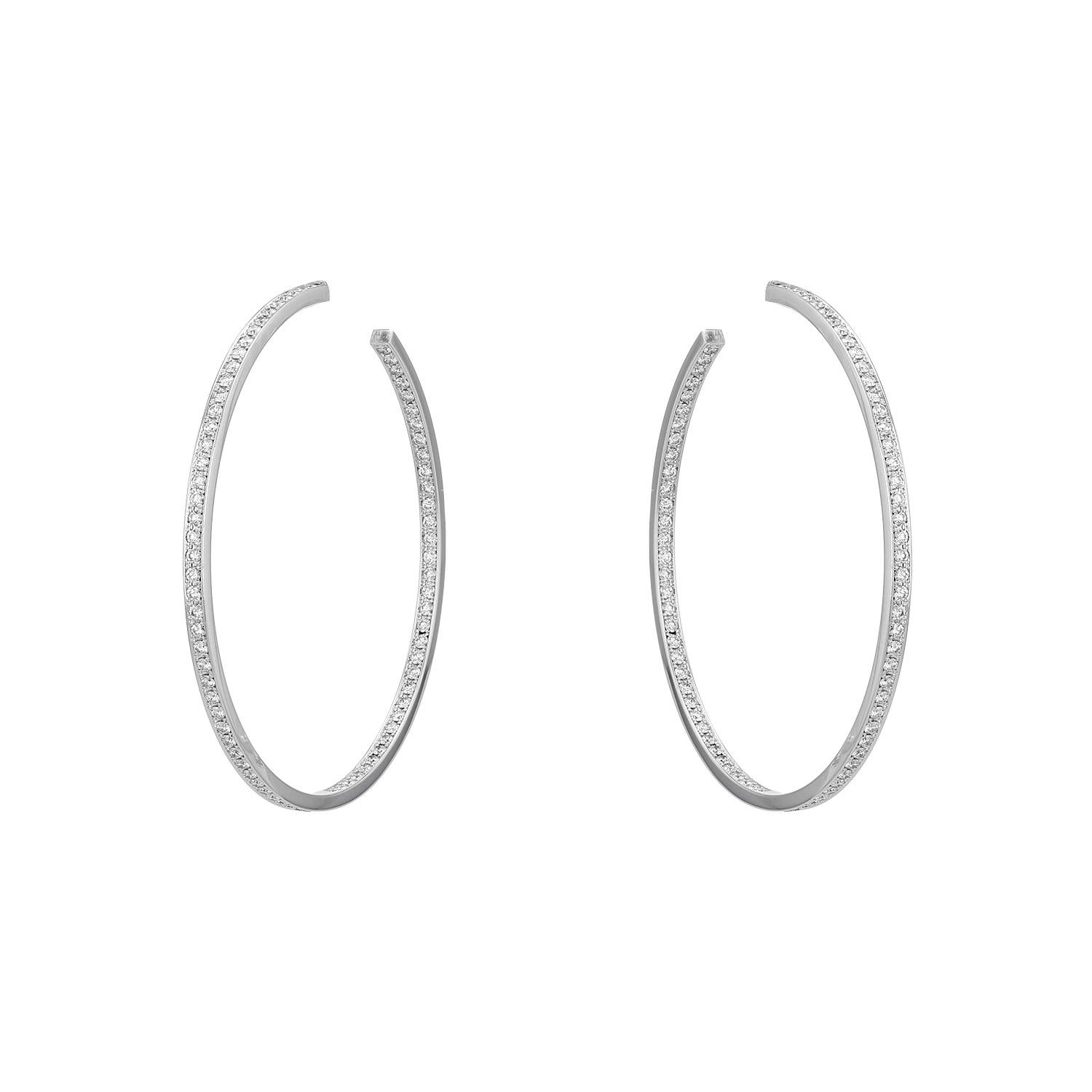Cartier Etincelle hoop earrings in white gold and diamonds