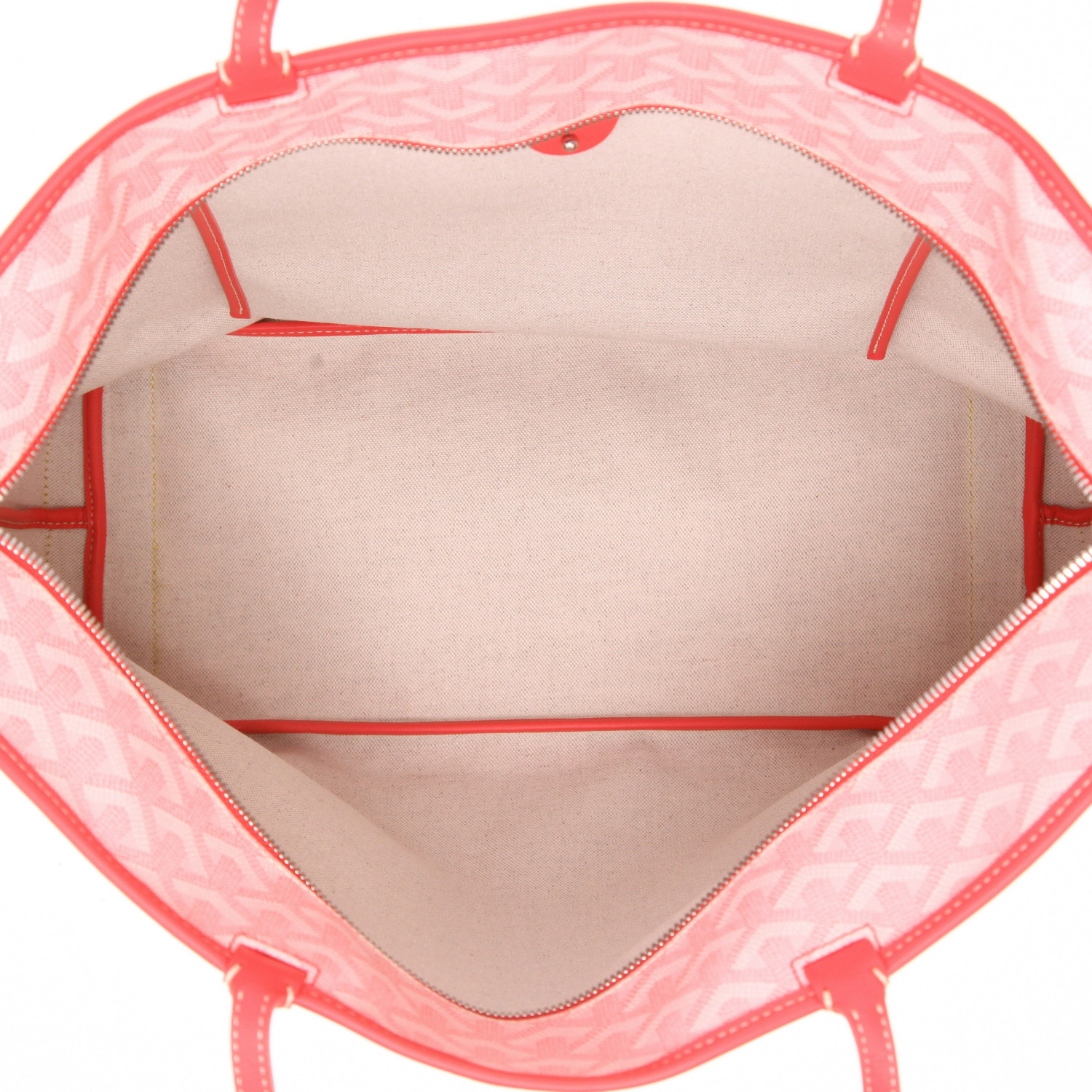 Bolso Cabás Goyard  Artois en tela Goyardine rosa y cuero rosa - Detail D3