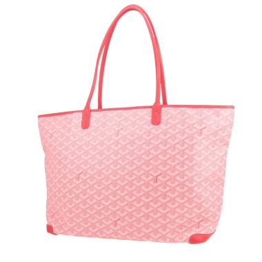 Bolso Cabás Goyard  Artois en tela Goyardine rosa y cuero rosa