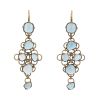 Paire de boucles d'oreilles Pomellato Nausica en or rose et topazes bleu - 00pp thumbnail