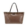 Bolso de mano Gucci  Babouska en tejido "Suprême GG" color burdeos y cuero marrón - 360 thumbnail