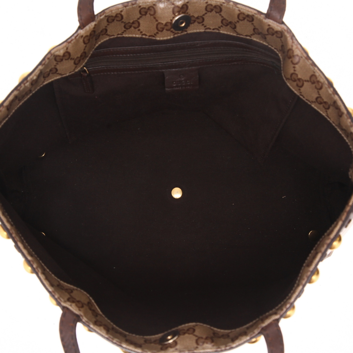 Sac à main Gucci  Babouska en toile Suprême GG bordeaux et cuir marron - Detail D3