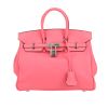 Bolso de mano Hermès  Birkin 25 cm en cuero swift azalea pink - 360 thumbnail