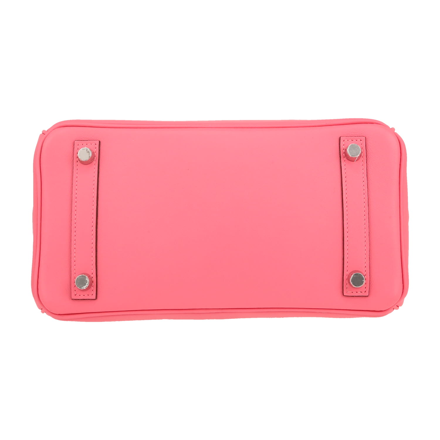 Bolso de mano Hermès  Birkin 25 cm en cuero swift azalea pink - Detail D1