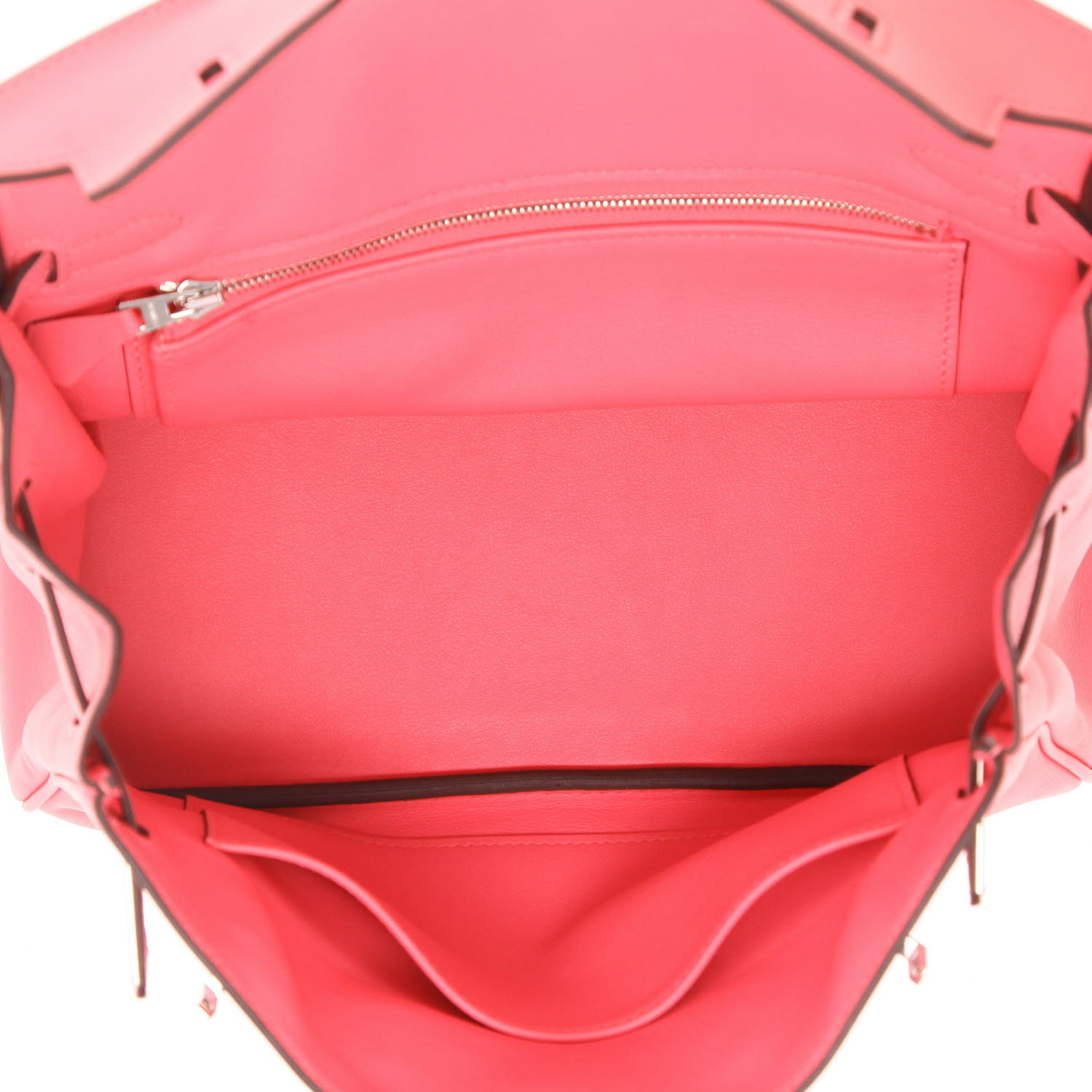 Bolso de mano Hermès  Birkin 25 cm en cuero swift azalea pink - Detail D3