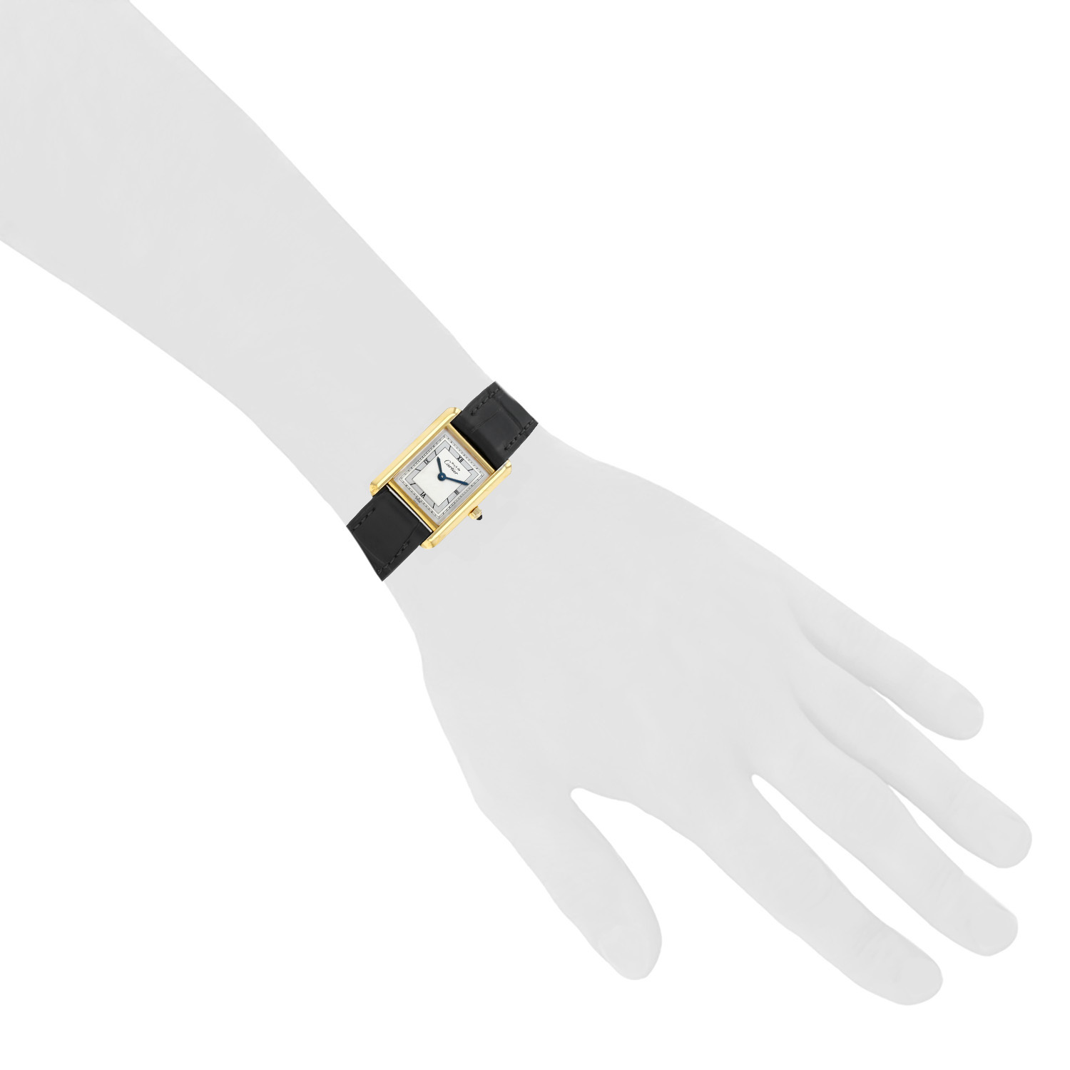 Orologio Cartier Tank Must in vermeil Ref: Cartier - 366001  Circa 1990 - Detail D1