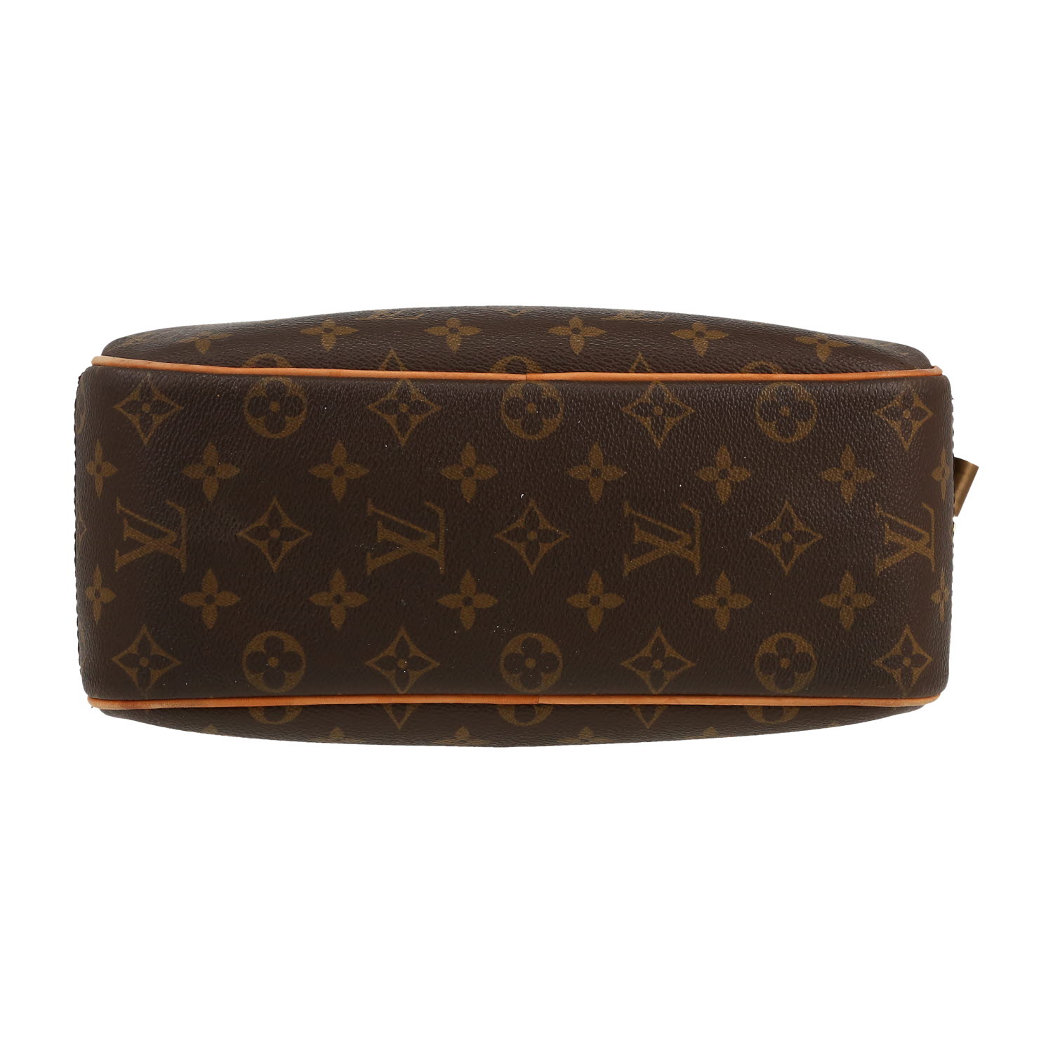 Louis Vuitton  Trouville handbag  in brown monogram canvas  and natural leather - Detail D1