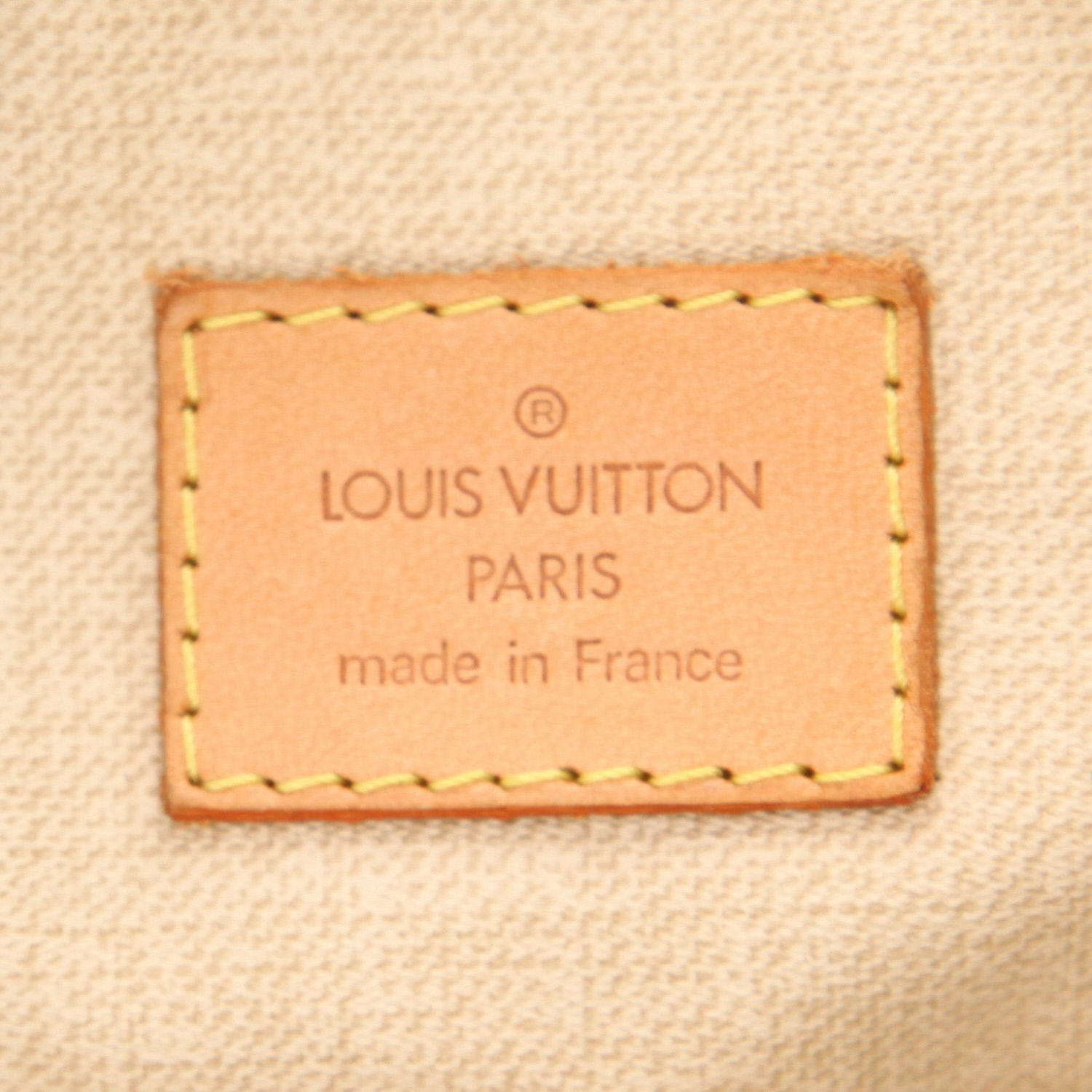 Sac à main Louis Vuitton  Trouville en toile monogram marron et cuir naturel - Detail D2