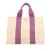 Hermès  Toto Bag - Shop Bag shopping bag  in beige and purple canvas - 360 thumbnail