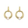 Paire de clips d'oreilles Cartier en or jaune et perles - 00pp thumbnail