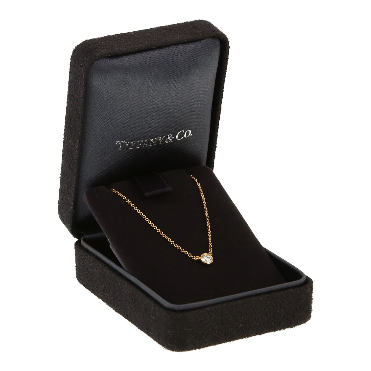 Tiffany & Co Diamonds By The Yard necklace in pink gold and diamond - Detail D2