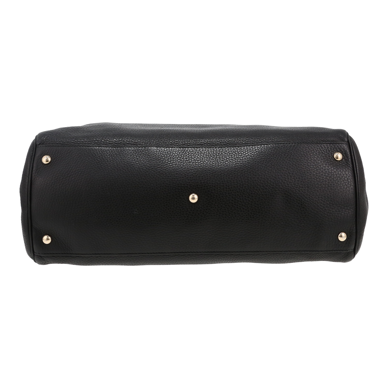 Bolso bandolera Gucci  Bamboo modelo grande  en cuero negro y bambú - Detail D1