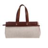 Hermès  Herbag bag worn on the shoulder or carried in the hand  in beige canvas  and brown leather - 360 thumbnail