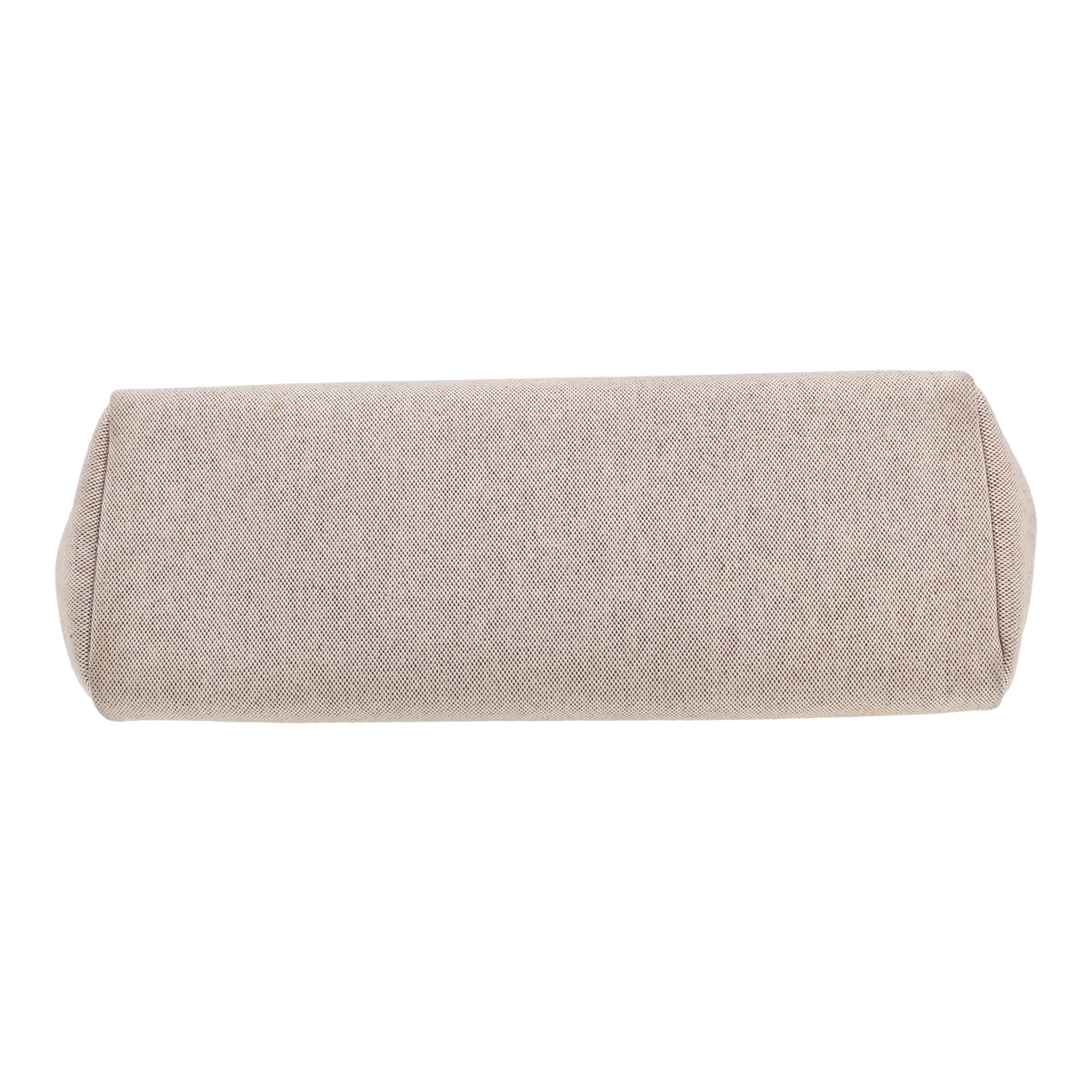 Sac porté épaule ou main Hermès  Herbag en toile beige et cuir bordeaux - Detail D1