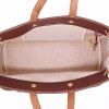 Hermès  Herbag bag worn on the shoulder or carried in the hand  in beige canvas  and brown leather - Detail D3 thumbnail