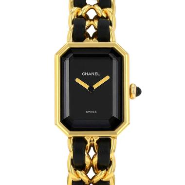 Reloj Chanel Première talla L  de oro chapado Circa 1990