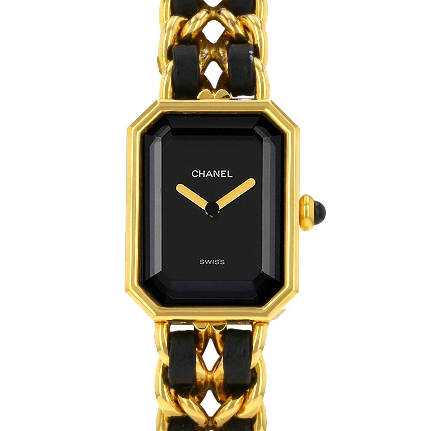 Montre Chanel Première taille L  en plaqué or Ref: Chanel - H0001  Vers 1990