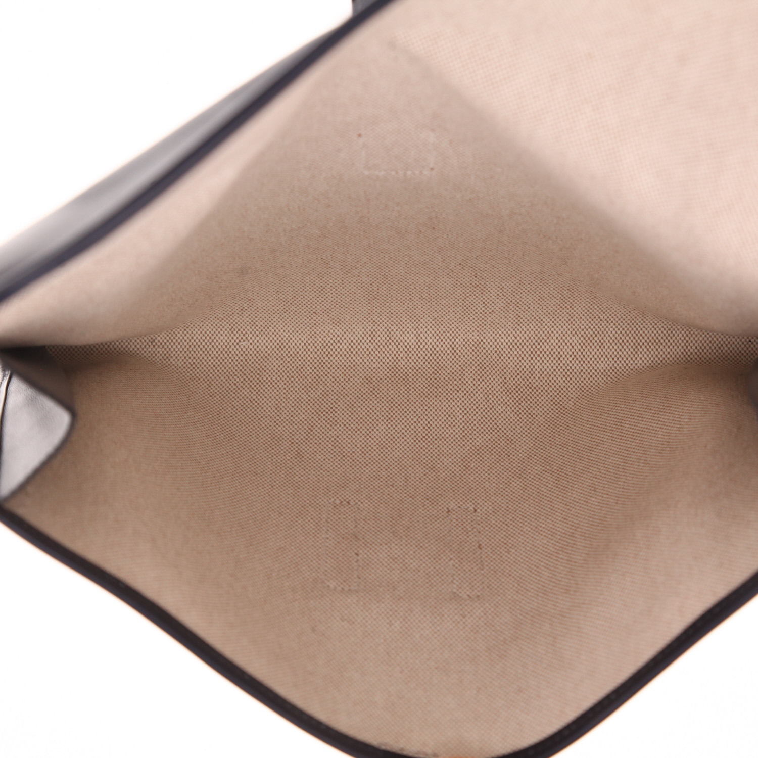 Pochette Hermès  Jige en cuir box bleu-marine - Detail D3