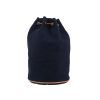 Hermès  Polochon backpack  in navy blue canvas  and natural leather - 360 thumbnail