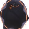 Hermès  Polochon backpack  in navy blue canvas  and natural leather - Detail D3 thumbnail