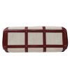 Hermès  RD travel bag  in beige canvas  and red leather - Detail D4 thumbnail