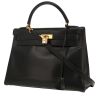 Hermès  Kelly 32 cm handbag  in black box leather - 00pp thumbnail