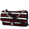 Bolso bandolera Chanel  Timeless Jumbo en lona tricolor roja blanca y azul marino - 00pp thumbnail