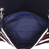 Chanel  Timeless Jumbo shoulder bag  in red, white and dark blue tricolor  canvas - Detail D3 thumbnail