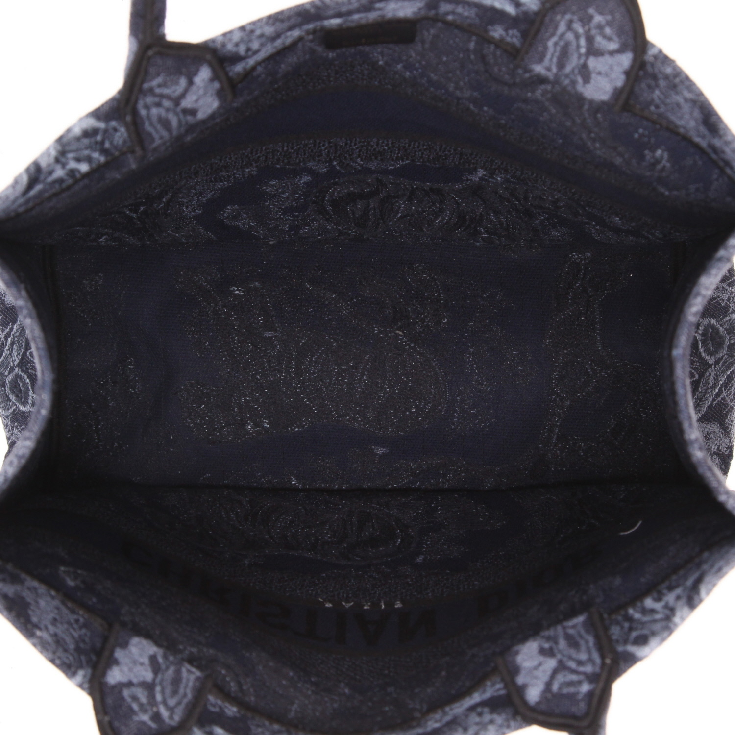 Sac cabas Dior  Book Tote moyen modèle  en toile denim bleue - Detail D3