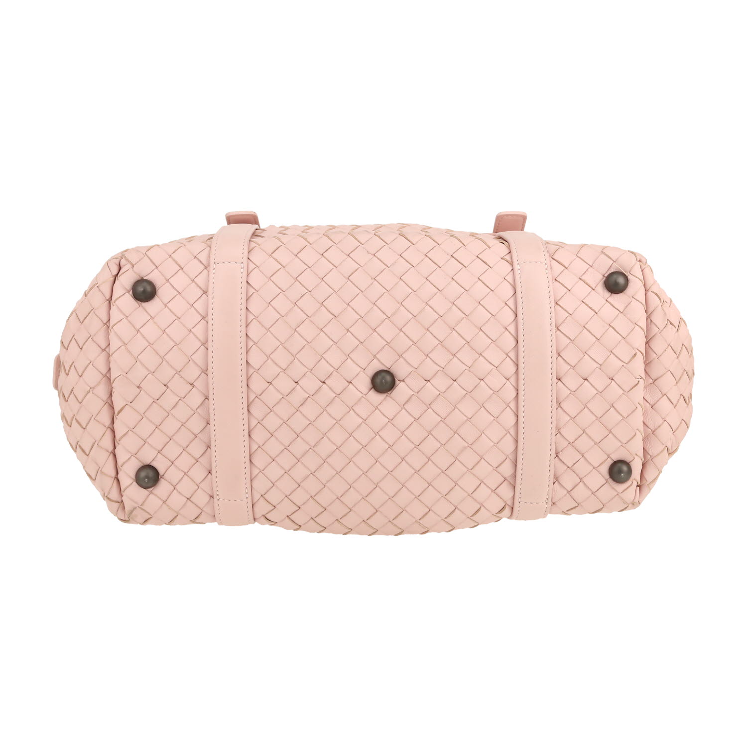Bottega Veneta  Montaigne handbag  in pink intrecciato leather - Detail D1