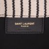 Bolso de mano Saint Laurent   en lona cruda y negra y cuero negro - Detail D2 thumbnail