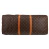 Sac de voyage Louis Vuitton  Keepall 60 en toile monogram marron et cuir naturel - Detail D4 thumbnail