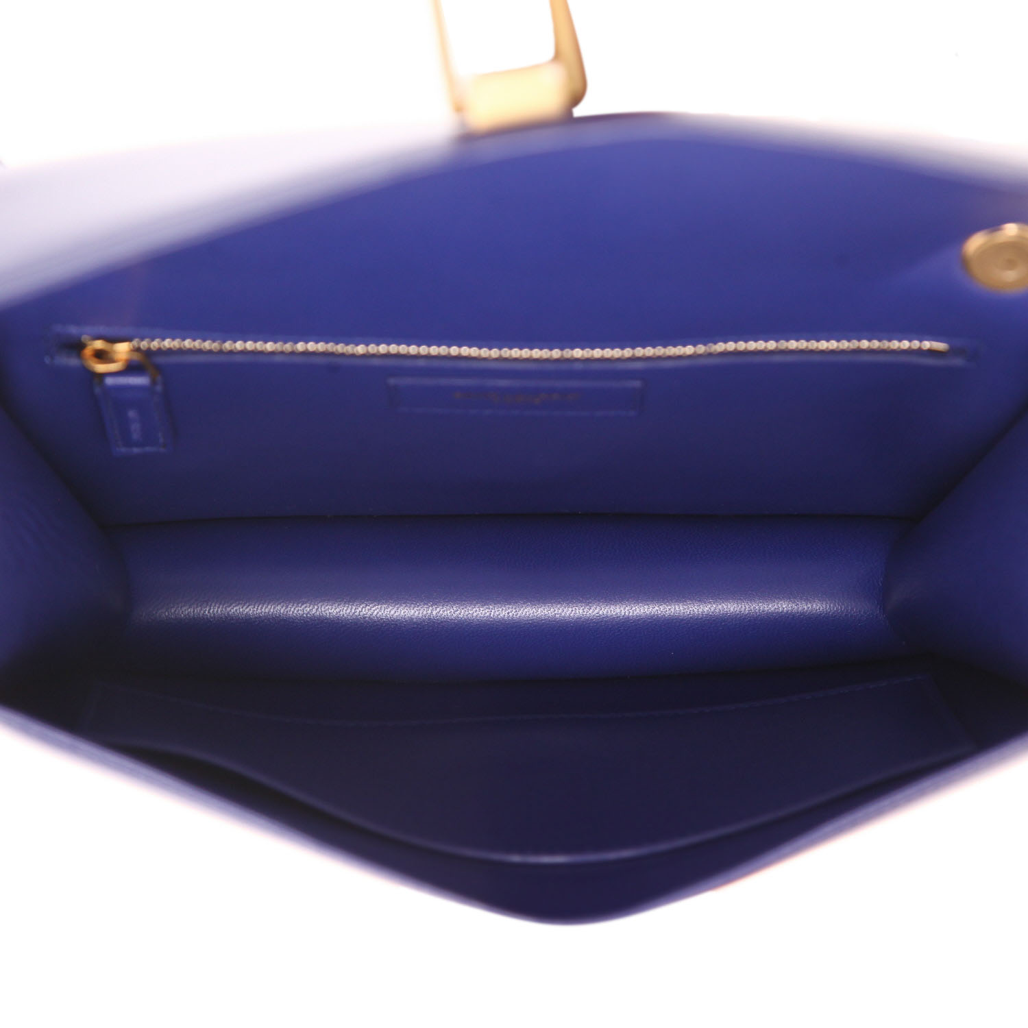 Borsa Saint Laurent  Carré Satchel in pelle blu - Detail D3