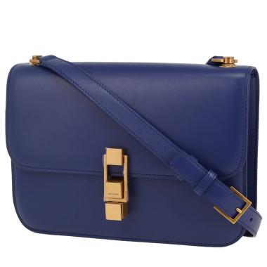 Borsa Saint Laurent  Carré Satchel in pelle blu