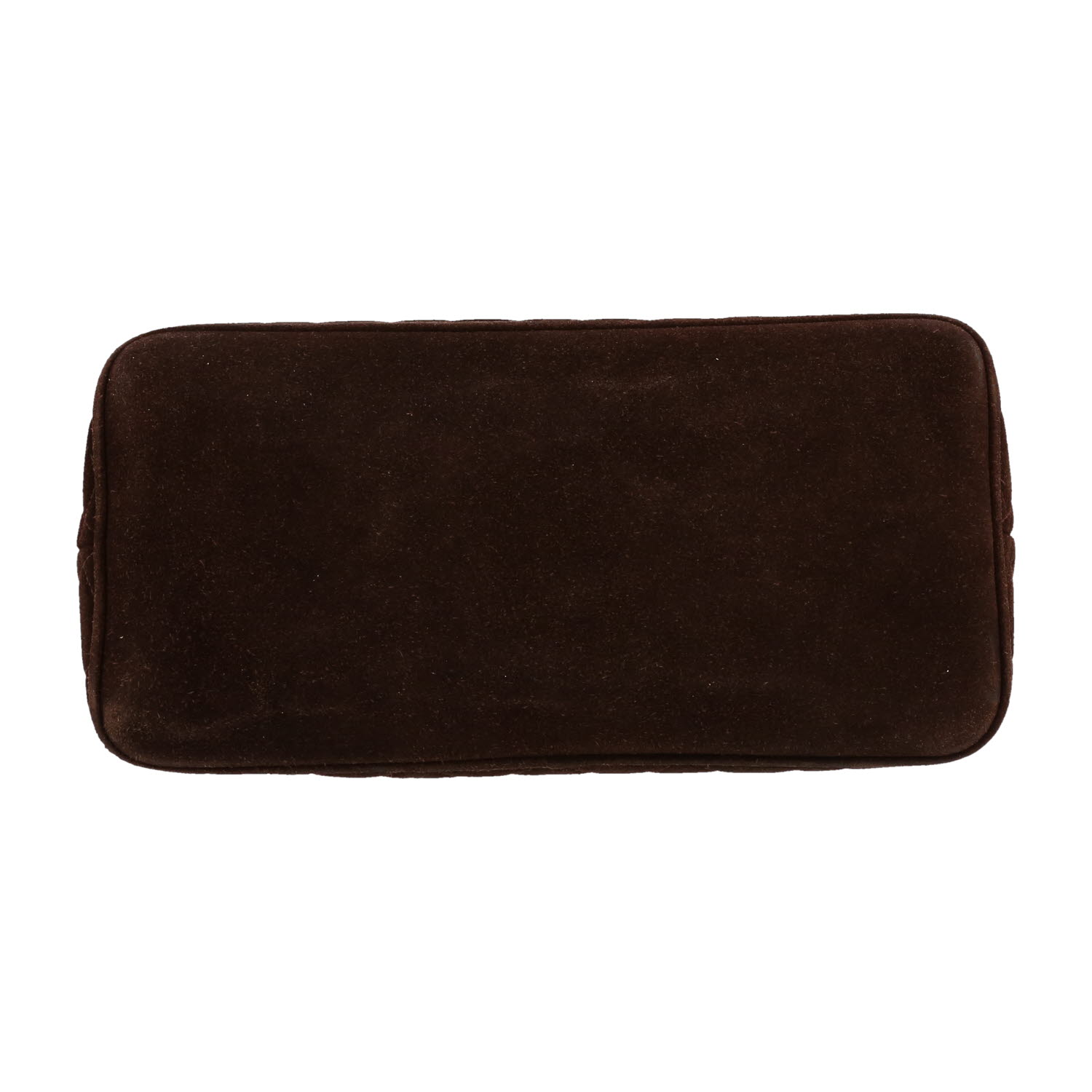 Sac à main Chanel  Medaillon en Veau velours marron - Detail D1