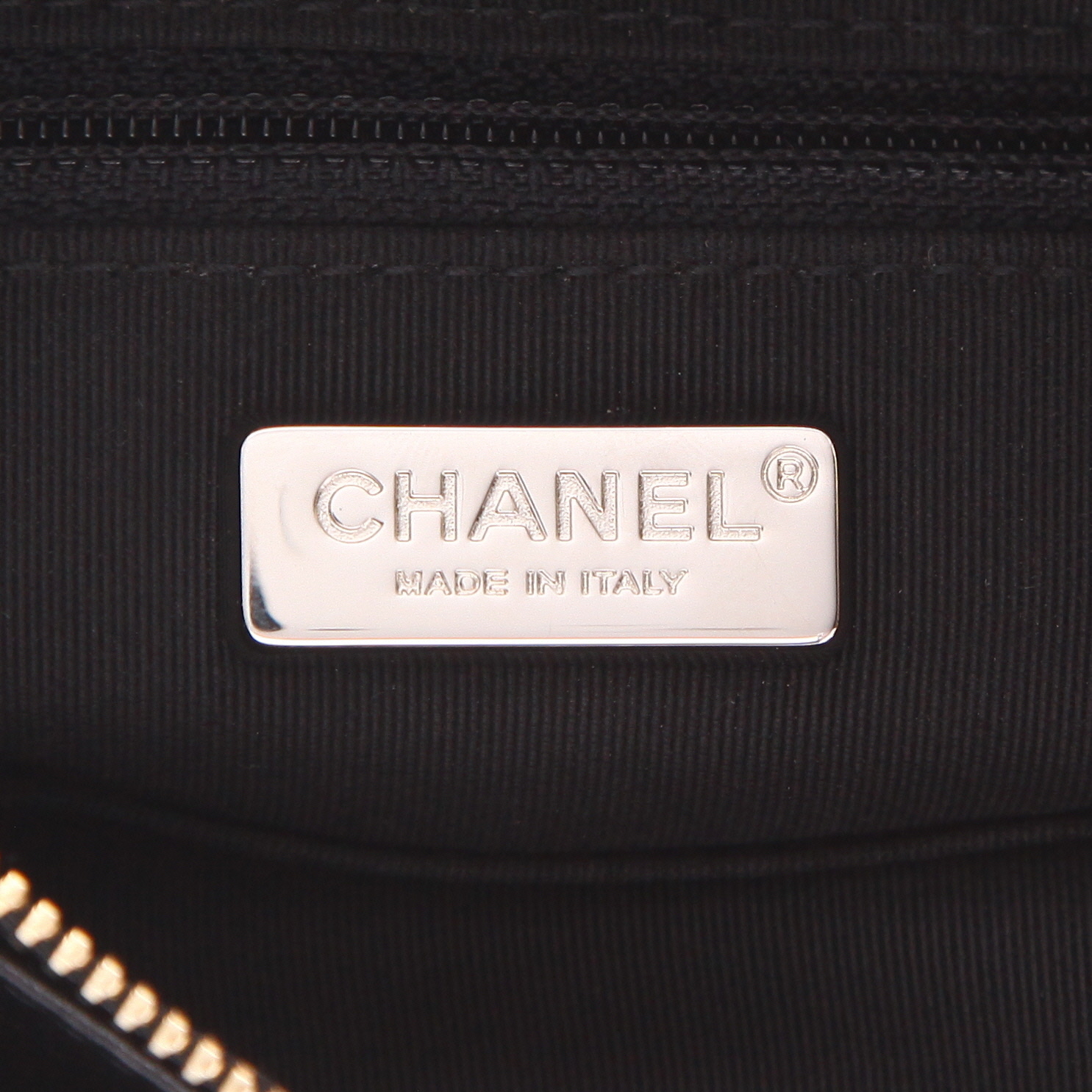 Chanel  Gabrielle  small model  shoulder bag  in black and pink paillette  and black leather - Detail D2