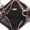 Borsa a tracolla Chanel  Gabrielle  modello piccolo  in paillettes nere e rosa e pelle nera - Detail D3 thumbnail