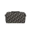 Borsa a tracolla Dior  Lingot 22 in tessuto a monogramma Oblique blu e pelle nera - 360 thumbnail