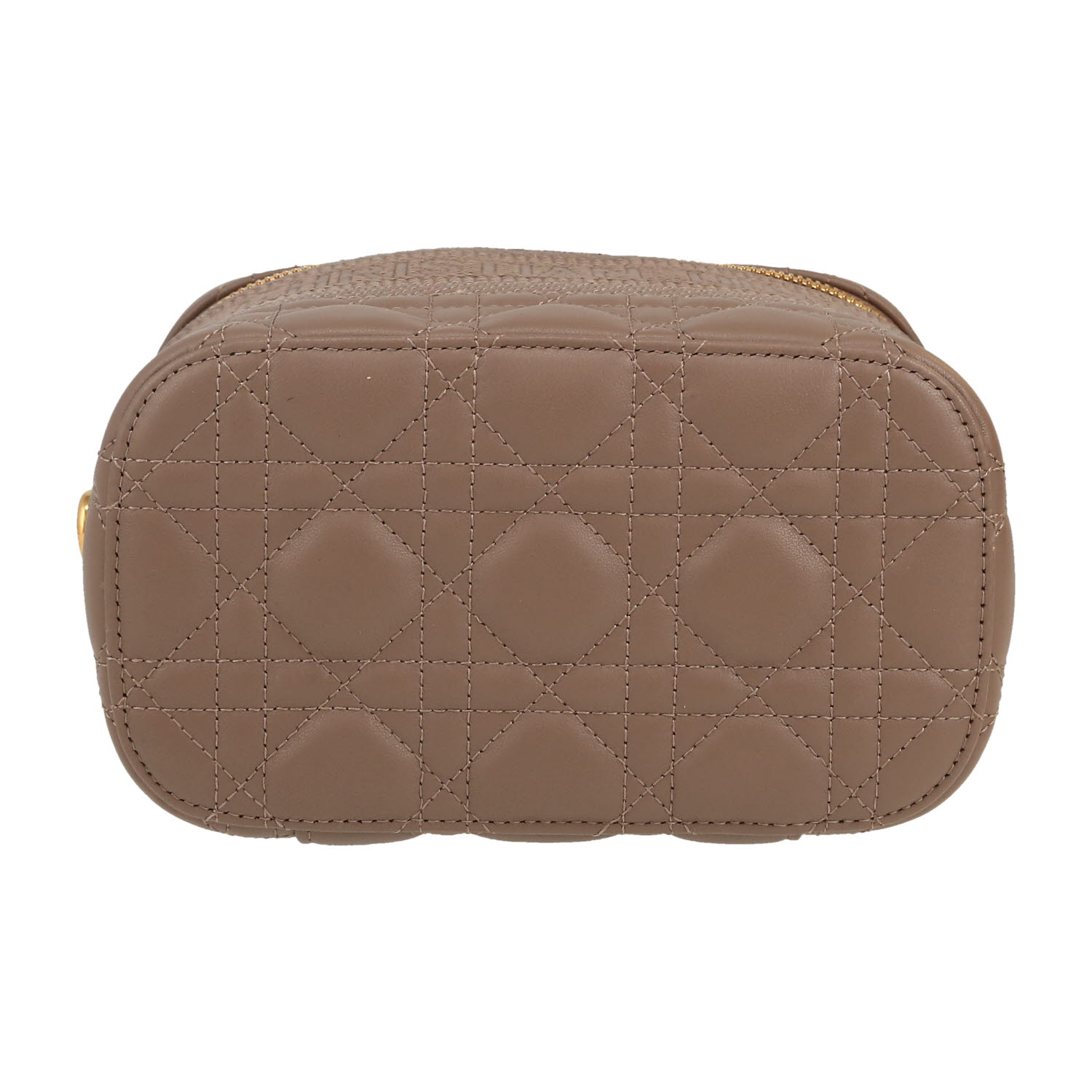 Bolso bandolera Dior  Travel Vanity en cuero cannage color topo - Detail D1