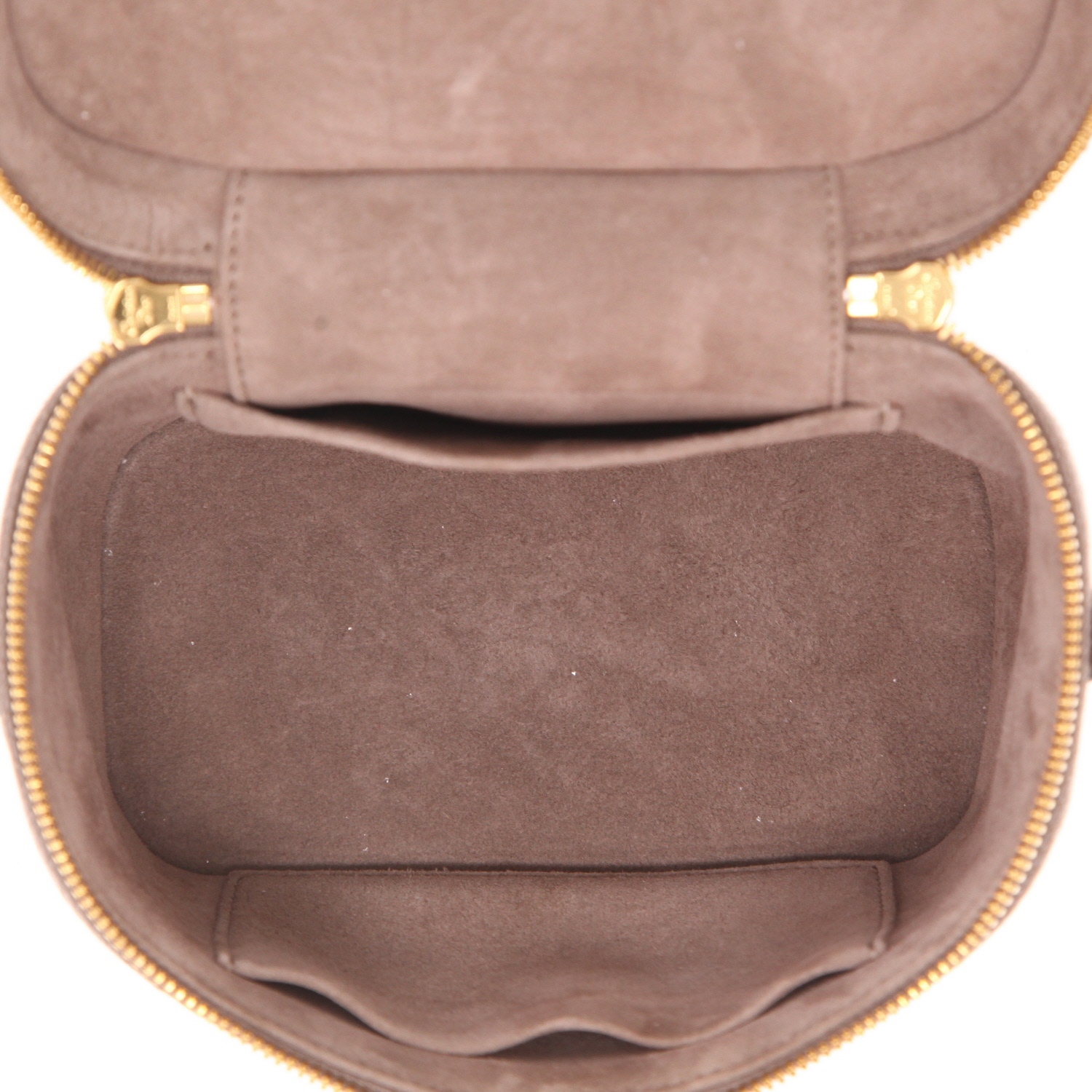 Sac bandoulière Dior  Travel Vanity en cuir cannage taupe - Detail D3