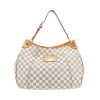 Borsa Louis Vuitton  Galliera in tela a scacchi azzurro e pelle naturale - 360 thumbnail