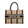 Sac cabas Dior  Book Tote en toile noire et beige - 360 thumbnail