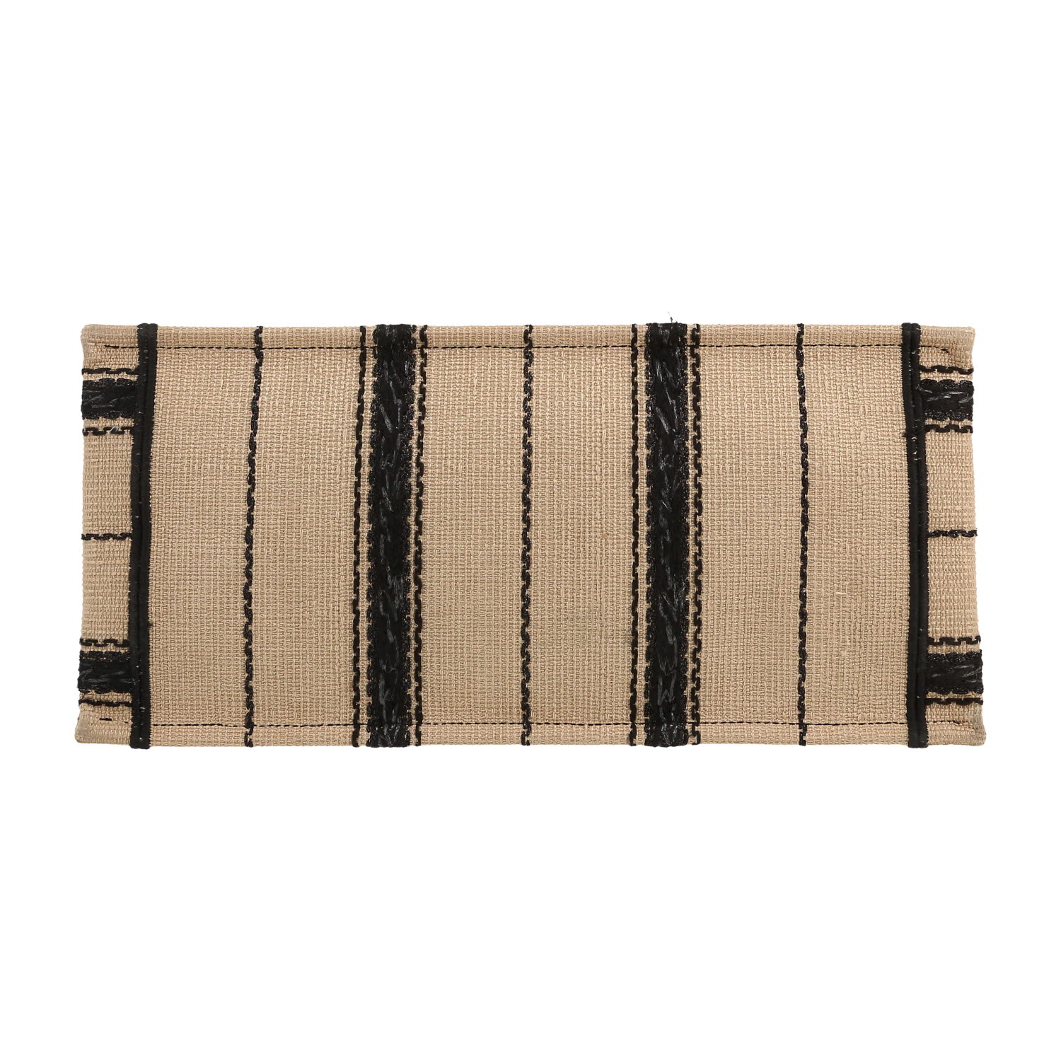 Sac cabas Dior  Book Tote en toile noire et beige - Detail D1